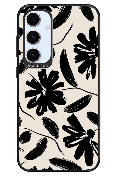 Monochrome Flowerss - Samsung S24 FE
