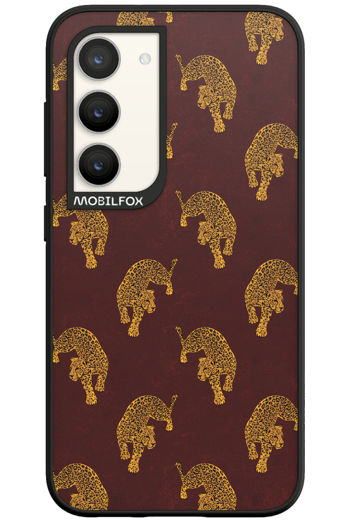 Burgundy Leopard Pattern - Samsung Galaxy S23