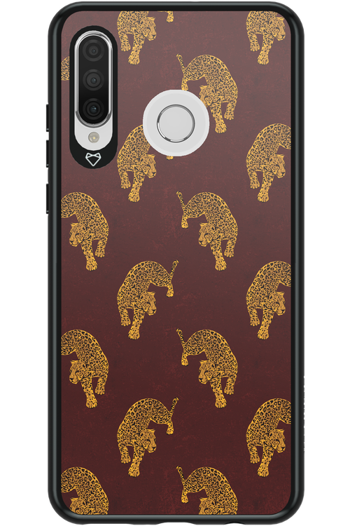 Burgundy Leopard Pattern - Huawei P30 Lite