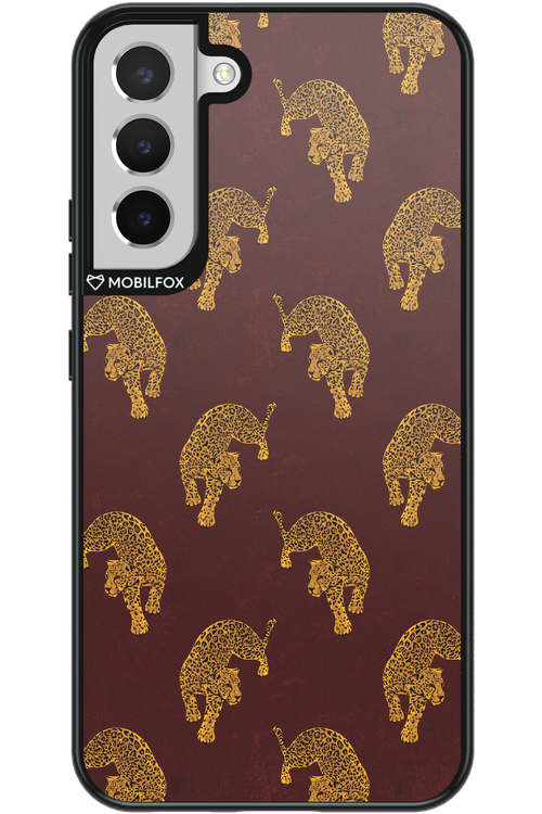 Burgundy Leopard Pattern - Samsung Galaxy S22+