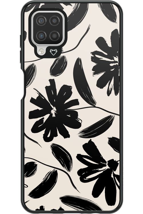Monochrome Flowerss - Samsung Galaxy A12