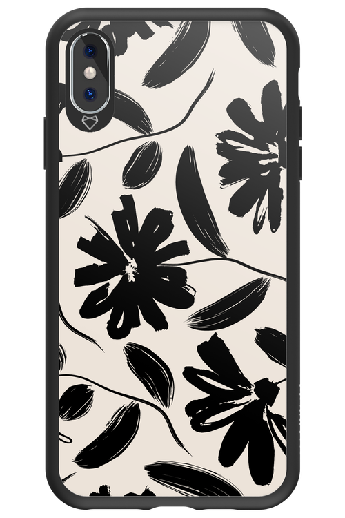 Monochrome Flowerss - Apple iPhone XS Max