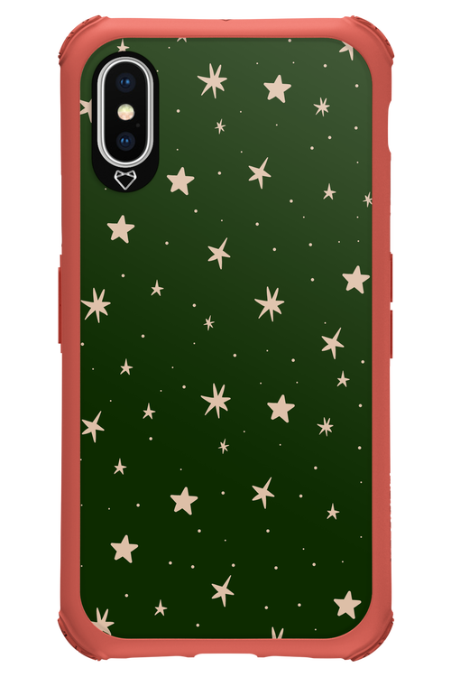Forest Green Stars - Apple iPhone XS
