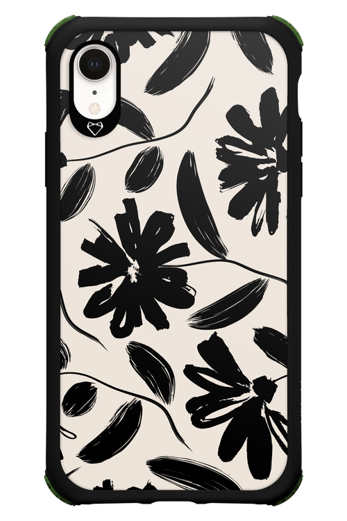 Monochrome Flowerss - Apple iPhone XR