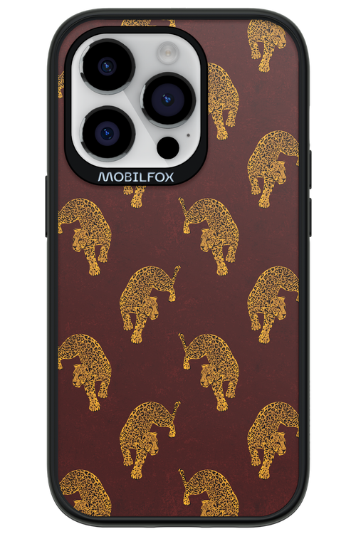 Burgundy Leopard Pattern - Apple iPhone 14 Pro