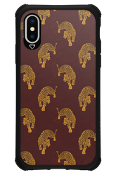 Burgundy Leopard Pattern - Apple iPhone X