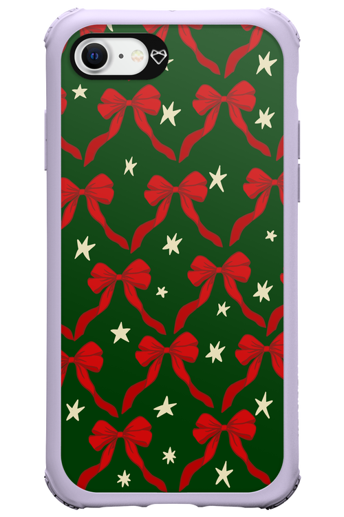 Bow & Stars (Green) - Apple iPhone SE 2020