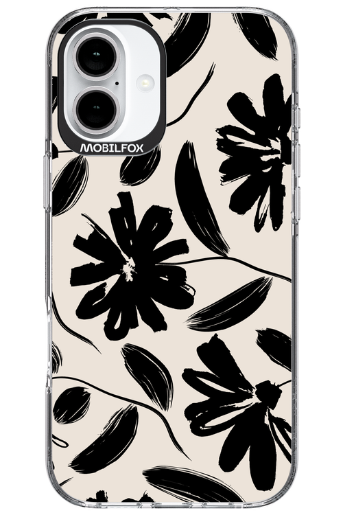 Monochrome Flowerss - Apple iPhone 16 Plus