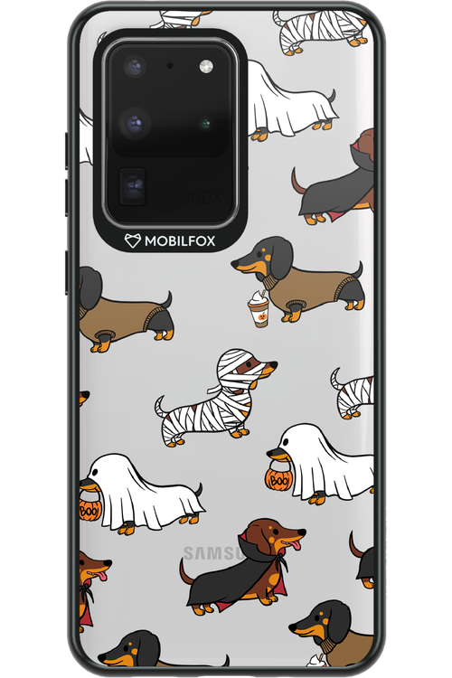 Scary Dachshund (Transparent) - Samsung Galaxy S20 Ultra 5G
