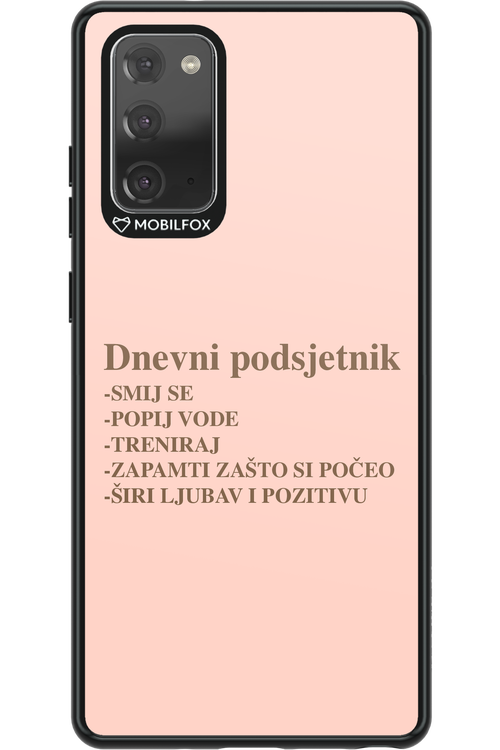 Dnevni Podsjetnik - Samsung Galaxy Note 20