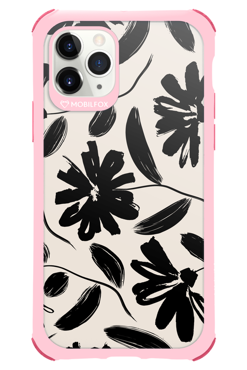 Monochrome Flowerss - Apple iPhone 11 Pro