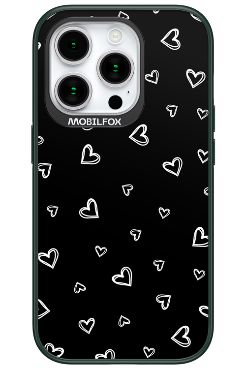 Monochrome Hearts 2.0 - Apple iPhone 15 Pro