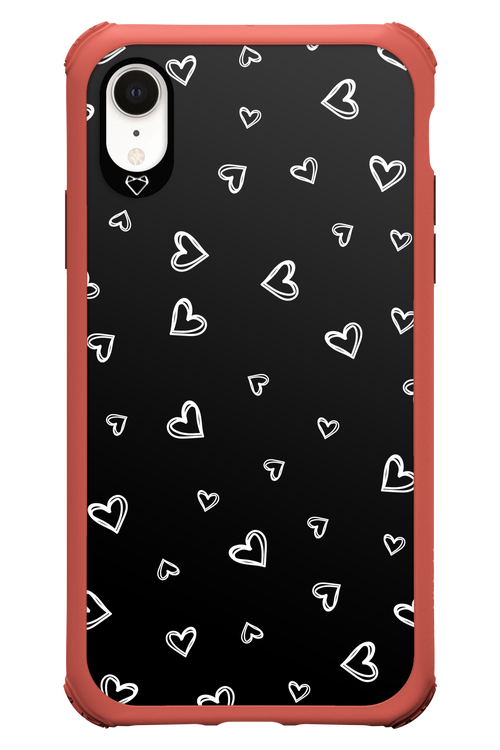 Monochrome Hearts 2.0 - Apple iPhone XR