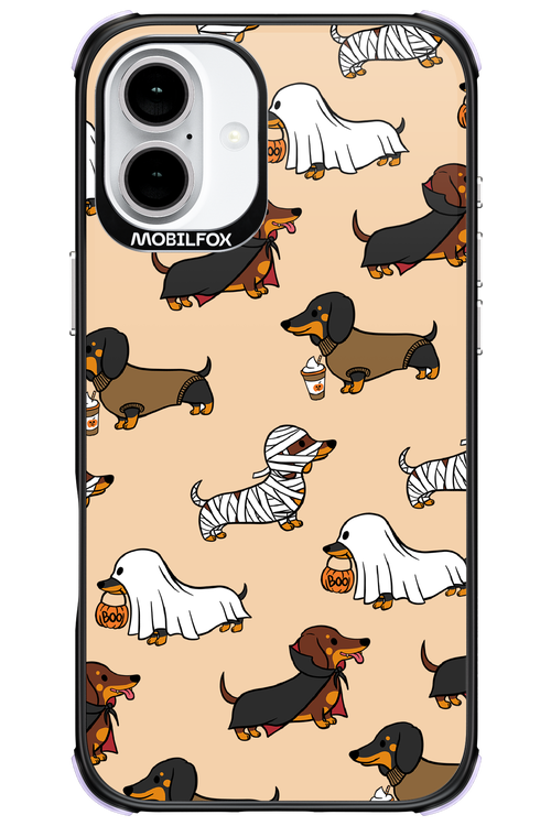 Scary Dachshund - Apple iPhone 16 Plus