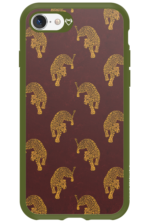 Burgundy Leopard Pattern - Apple iPhone 8
