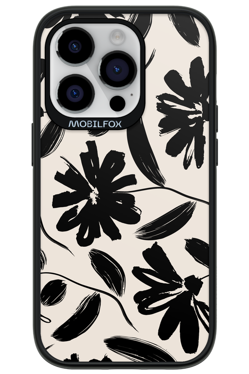 Monochrome Flowerss - Apple iPhone 14 Pro