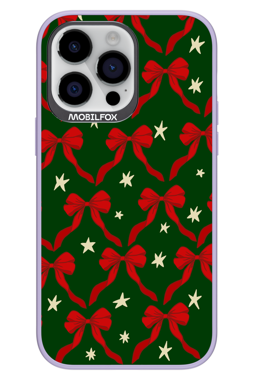 Bow & Stars (Green) - Apple iPhone 14 Pro Max