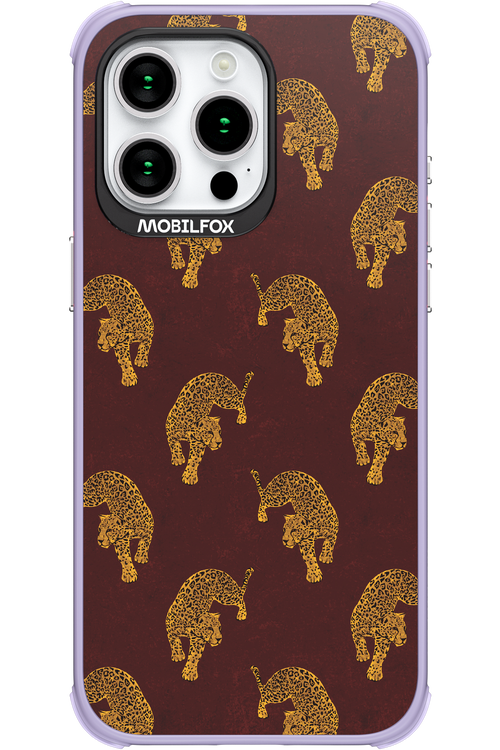 Burgundy Leopard Pattern - Apple iPhone 15 Pro Max