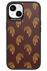Burgundy Leopard Pattern - Apple iPhone 14