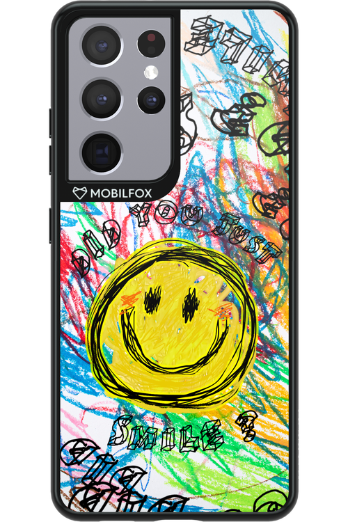 Crayon Smiley Colorful - Samsung Galaxy S21 Ultra