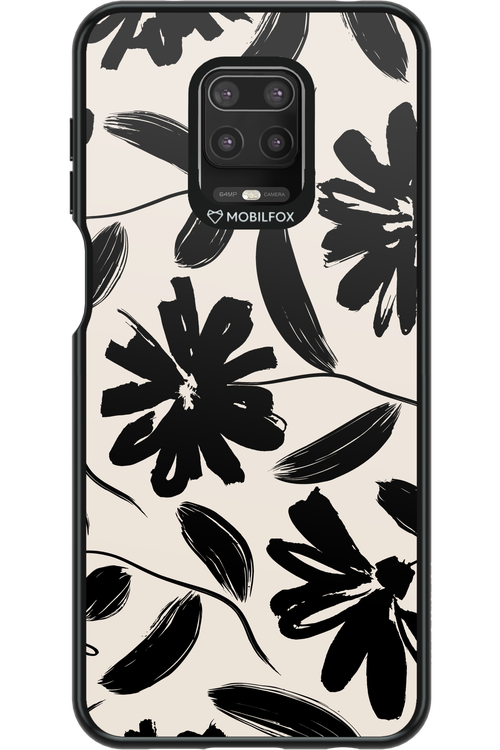Monochrome Flowerss - Xiaomi Redmi Note 9 Pro