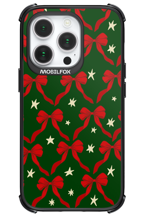 Bow & Stars (Green) - Apple iPhone 14 Pro