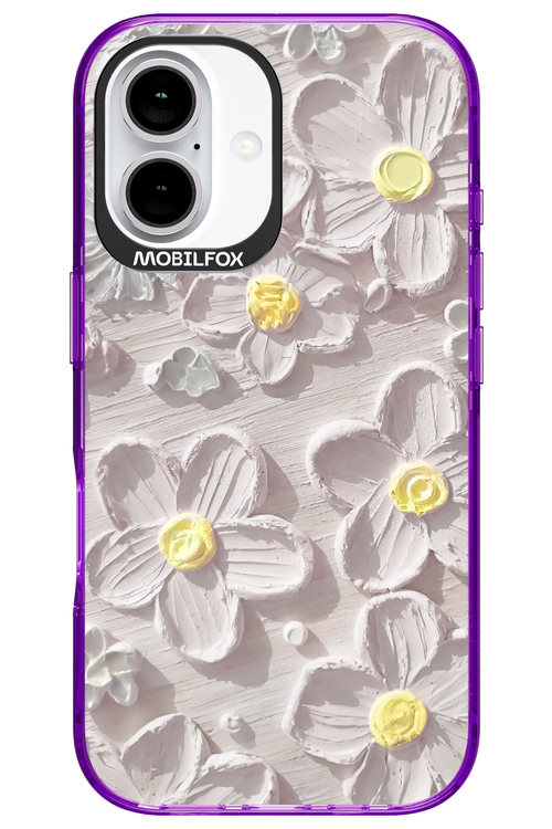 White Flowers - Apple iPhone 16