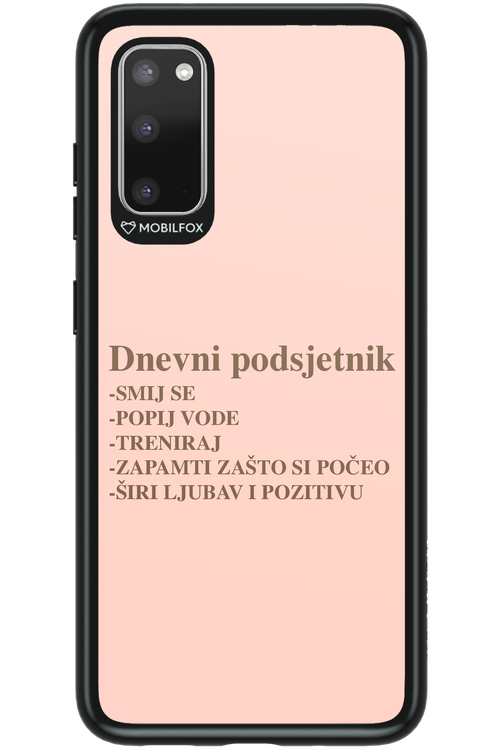 Dnevni Podsjetnik - Samsung Galaxy S20