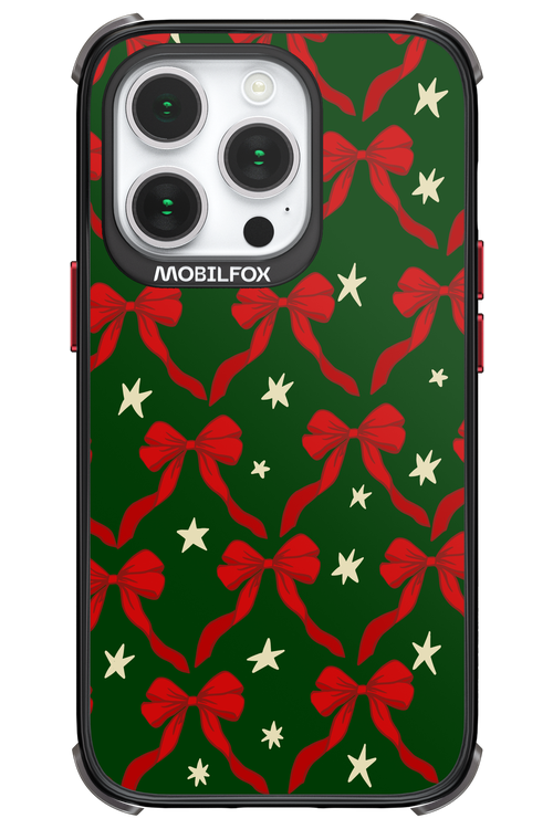 Bow & Stars (Green) - Apple iPhone 14 Pro
