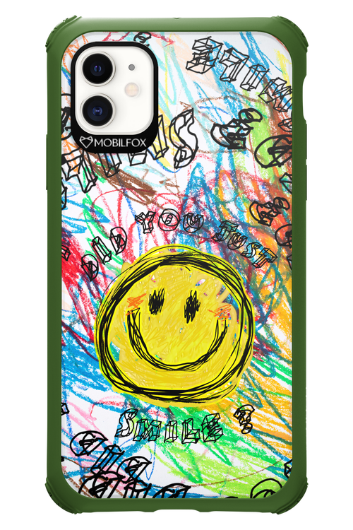 Crayon Smiley Colorful - Apple iPhone 11