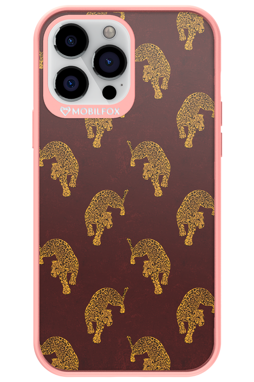 Burgundy Leopard Pattern - Apple iPhone 13 Pro Max
