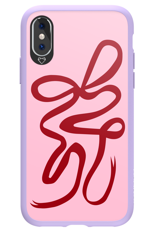 Burgundy Bow - Apple iPhone X