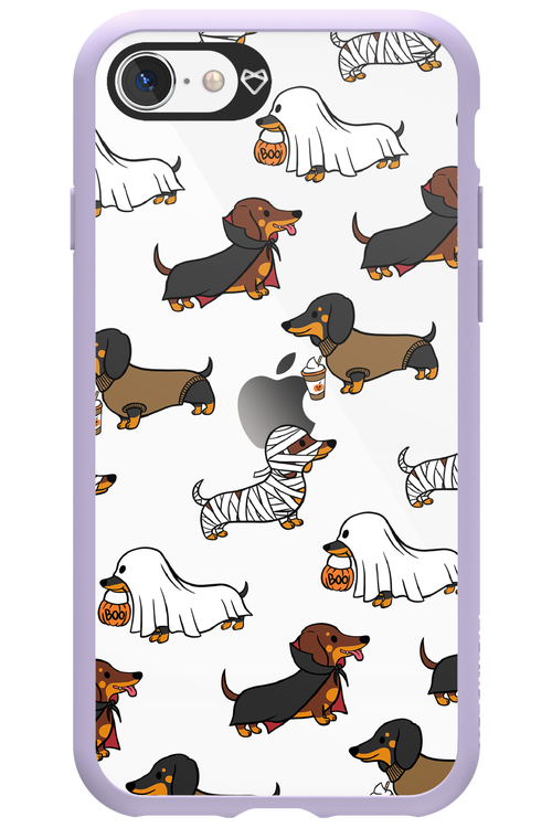 Scary Dachshund (Transparent) - Apple iPhone SE 2020