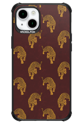 Burgundy Leopard Pattern - Apple iPhone 15 Plus