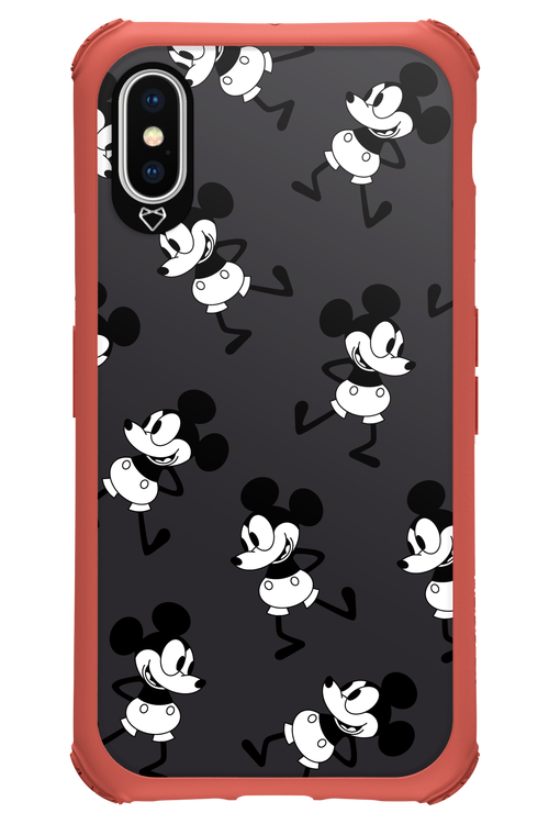 Iconic Mouse (antracite pattern) - Apple iPhone X