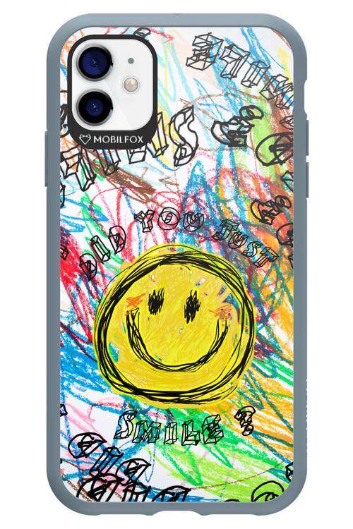 Crayon Smiley Colorful - Apple iPhone 11