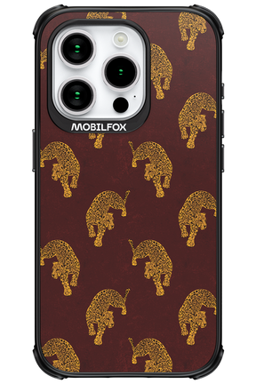 Burgundy Leopard Pattern - Apple iPhone 15 Pro