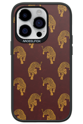 Burgundy Leopard Pattern - Apple iPhone 14 Pro