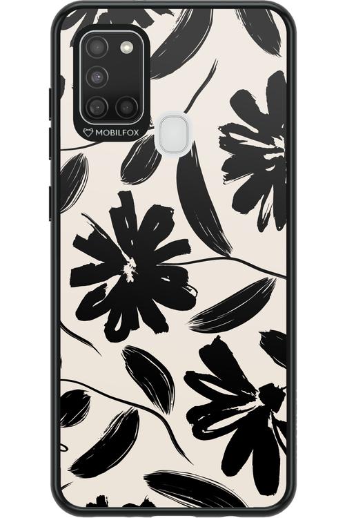 Monochrome Flowerss - Samsung Galaxy A21 S