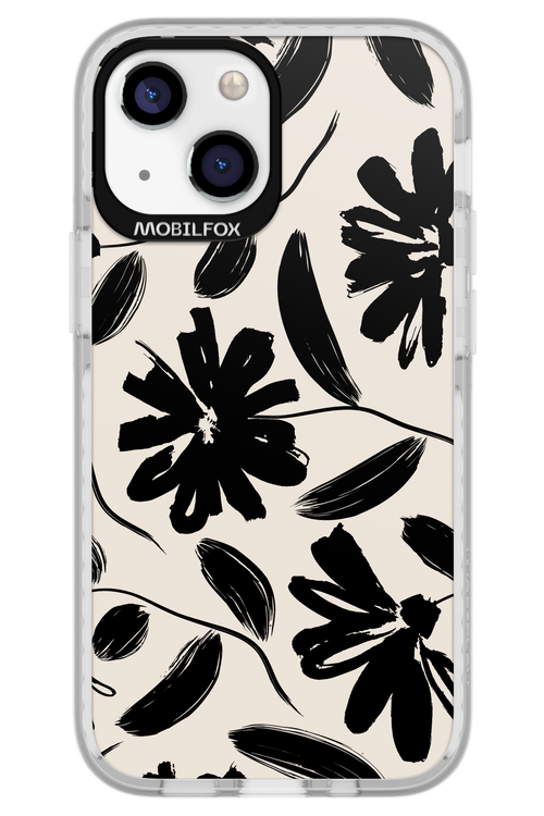 Monochrome Flowerss 2.0 - Apple iPhone 13 Mini