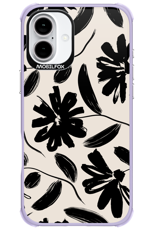 Monochrome Flowerss - Apple iPhone 16 Plus