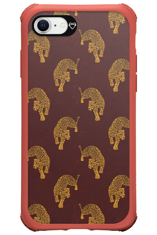Burgundy Leopard Pattern - Apple iPhone 8