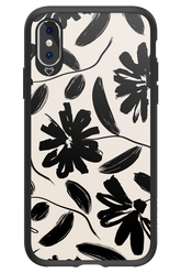 Monochrome Flowerss - Apple iPhone X