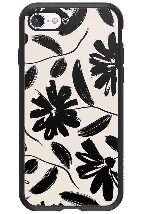 Monochrome Flowerss - Apple iPhone SE 2020