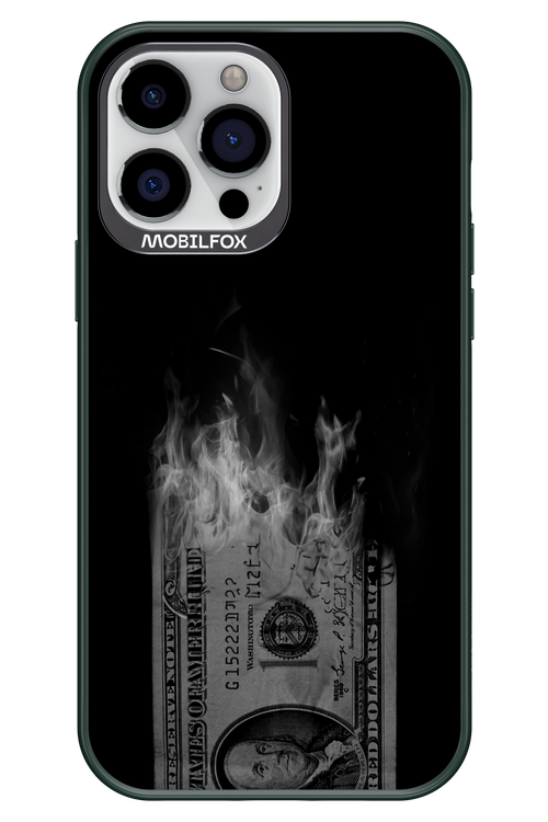 Money Burn B&W - Apple iPhone 13 Pro Max