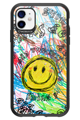 Crayon Smiley Colorful - Apple iPhone 11