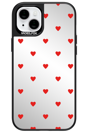 Mini Hearts Red Mirror 2.0 - Apple iPhone 15 Plus
