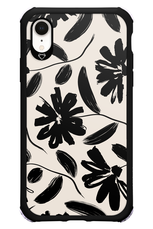 Monochrome Flowerss - Apple iPhone XR