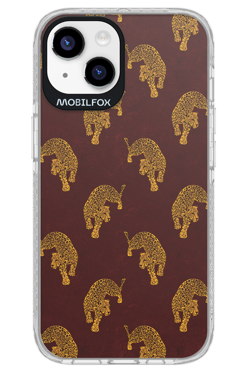 Burgundy Leopard Pattern - Apple iPhone 14
