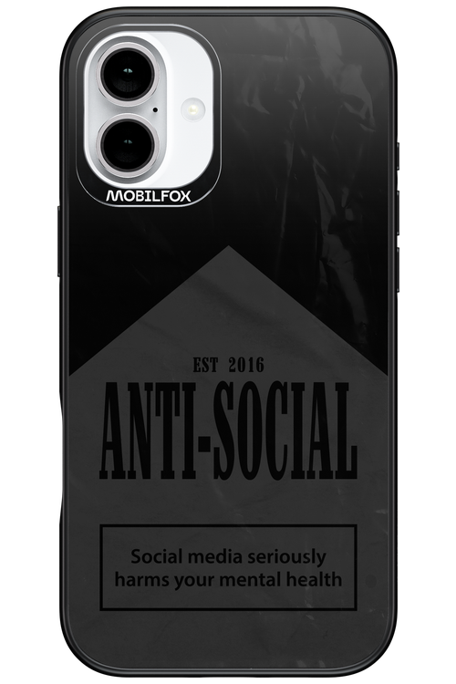 ANTI-SOCIAL (BLVCK) 2.0 - Apple iPhone 16 Plus